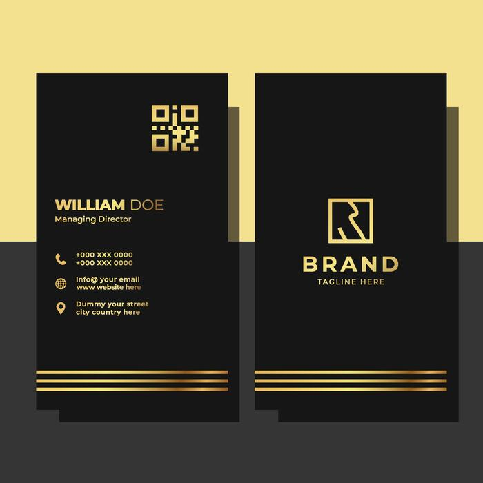 Vertical Business Card Design