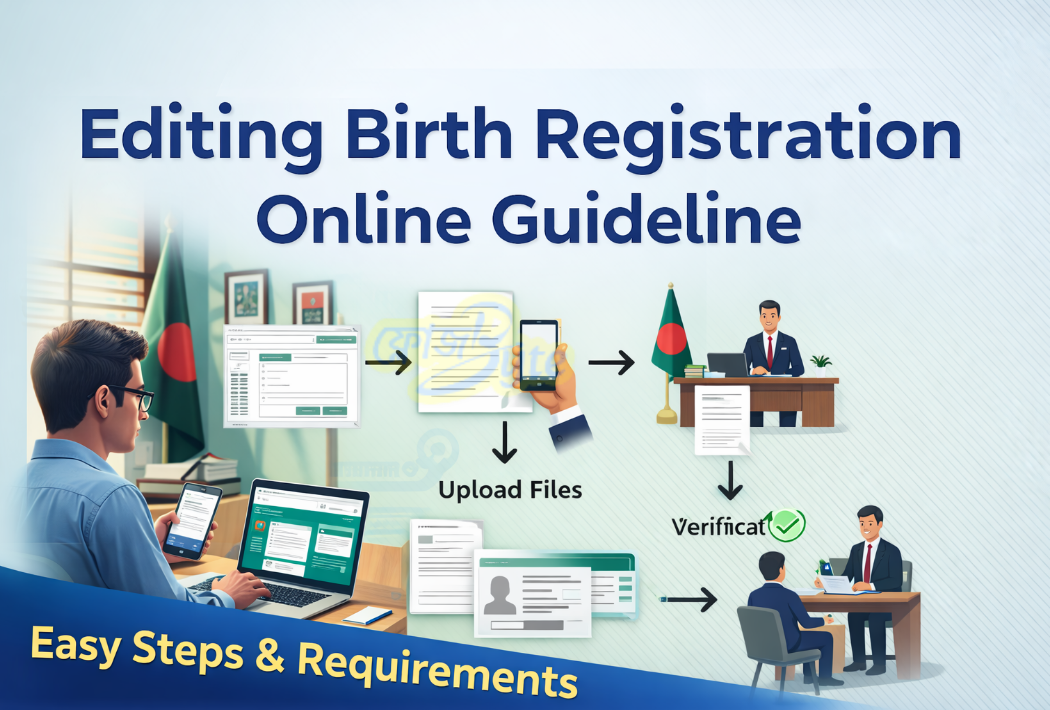 অনলাইনে জন্ম নিবন্ধন সংশোধনের সম্পূর্ণ ধাপে ধাপে নিয়ম (২০২৬ আপডেট গাইড)