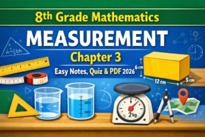 পরিমাপ অষ্টম শ্রেণী গণিত তৃতীয় অধ্যায় সহজ নোট কুইজ ও PDF ২০২৬