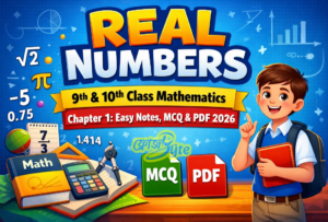 বাস্তব সংখ্যা নবম দশম শ্রেণি গণিত ১ম অধ্যায় সহজ নোট MCQ ও PDF ২০২৬