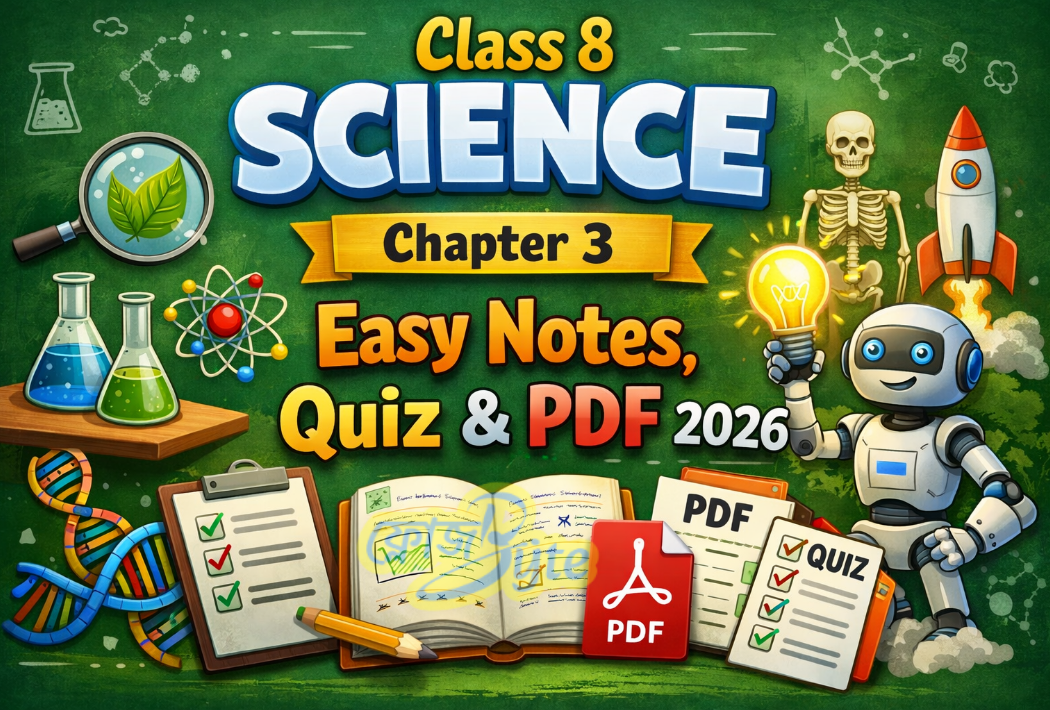 অষ্টম শ্রেণী বিজ্ঞান তৃতীয় অধ্যায় সহজ নোট কুইজ ও PDF ২০২৬