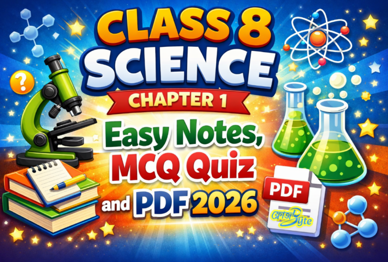 অষ্টম শ্রেণী বিজ্ঞান প্রথম অধ্যায় সহজ নোটMCQ কুইজ ও PDF ২০২৬