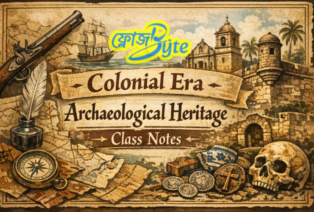 উপনিবেশিক যুগের প্রত্নতাত্ত্বিক ঐতিহ্য সহজ নোট ব্যাখ্যা ও PDF