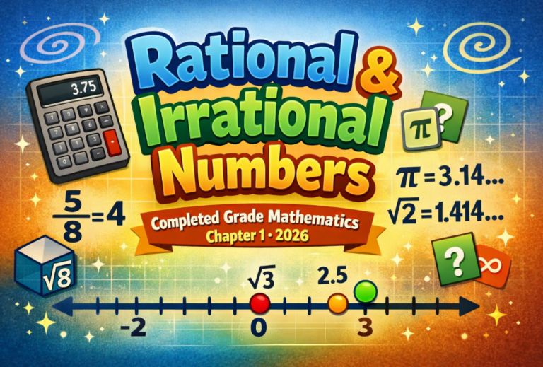 মূলদ ও অমূলদ সংখ্যা সমাপ্ত শ্রেণী গণিত প্রথম অধ্যায় ২০২৬